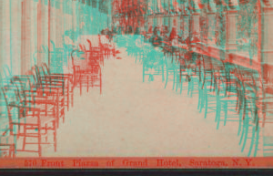 Front Piazza of Grand Hotel, Saratoga, N.Y. [ca. 1870] [1865?-1880?]