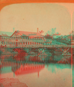 The Old Wood Bridge - Central Falls, Pawtucket, R.I. 1869?-1879?