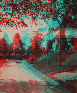 [View of a private porch, Little Falls, N.Y.] [1868?-1885?]