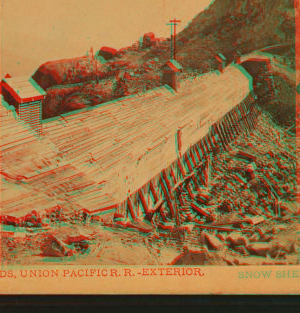 Snow sheds, Union Pacific R.R. - Exterior. ca. 1890 1864?-1905?