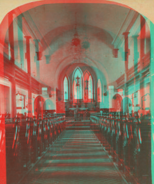 Trinity Church [interior], Utica, 1868. [1866?-1900?]