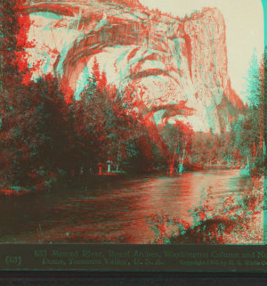 Merced River, Royal Arches, Washington Column and North Dome, Yosemite Valley, U.S.A. 1901-1905