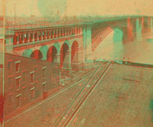 The Bridge from foot of Washington ave. ca. 1875 1873-1909