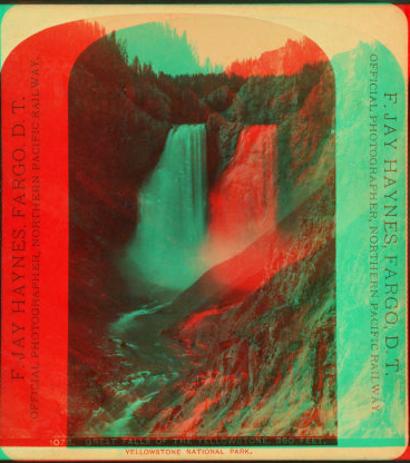 Great Falls of the Yellowstone, 360 feet, Yellowstone National Park. 1881-1889