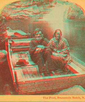 Prof. John Merrill and Wife in the Pool, Franconia Notch, N.H. 1858?-1890?