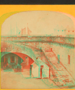 Fort, Inside view. St. Augustine. 1868?-1890?