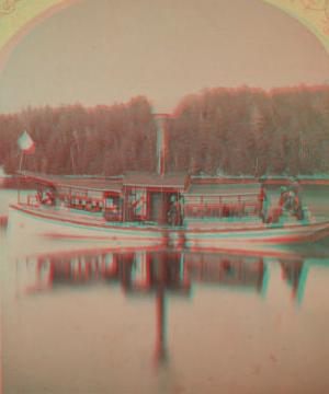 Steamboat on Lower Saranac Lake. [ca. 1870] [1870?-1880?]