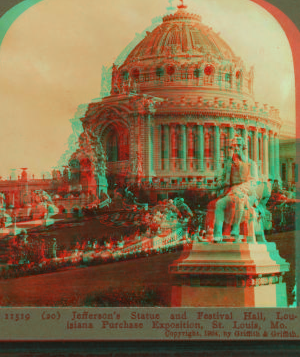 Jefferson's Statue and Ffestival Hall, Louisiana Purchase Exposition, St. Louis. 1903-1905 1904