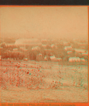 Salt Lake City, Utah, showing Mormon Tabernacle. 1865?-1910?