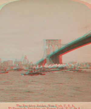The Brooklyn Bridge, New York, U.S.A. c1893 [1867?-1910?]