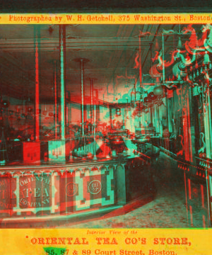 Interior view of the Oriental Tea Co's store. 1859?-1885?