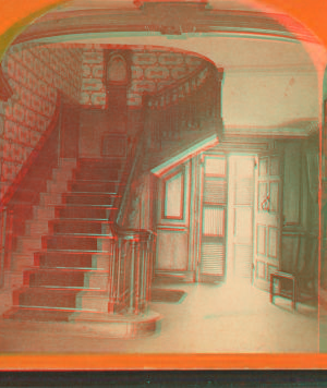 Hallway in the mansion at Mt. Vernon. 1880