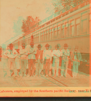 Indians Laborers, employed by the Southern Pacific Railway, near El Paso. 1865?-1915? [ca. 1881]