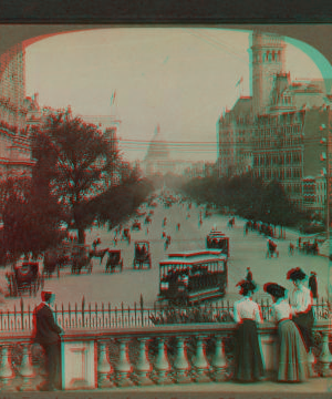 Pennsylvania Avenue from the Treasury, S.E. to the United States Capitol, Washington, D.C.. 1865-1920 1865?-1920?