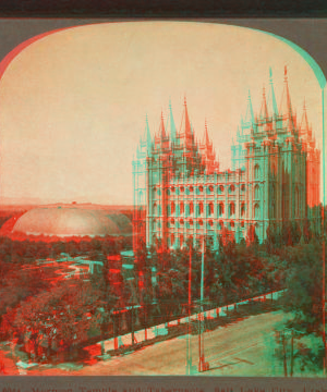 Mormon Temple and Tabernacle, Salt Lake City, Utah. 1865?-1910? c1897