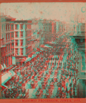 Masonic Procession, June 2, 1875. 1859-1899 June 2, 1875