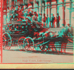 Stage coach, Lake George. [1860?-1895?]