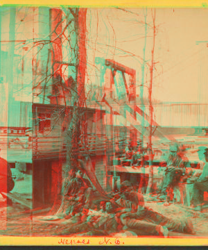 North Carolina. Negro boatmen at lunch. 1865?-1903