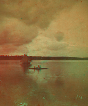 After a storm. [Cloudy sky above sailboat and rowboat.] 1870?-1885? [ca. 1875]