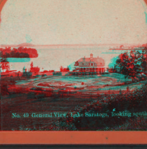 General view, Lake Saratoga, looking south. [1869?-1880?]