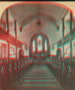 Trinity Church [interior], Utica, 1868. [1866?-1900?]