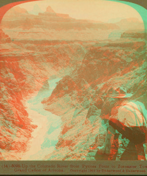 Up the Colorado River from Pyrite Point to Zoroaster Tower. c1902-1903