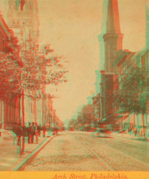 Arch Street, Philadelphia. (West from Broad St.) 1865?-1907