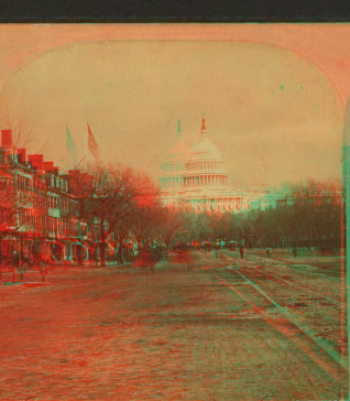 Pennsylvania Avenue and U.S. Capitol. 1865?-1875? 1865-1875