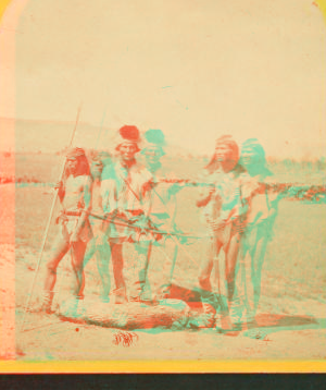 Apache Indians, as they appear ready for the war-path. 1873