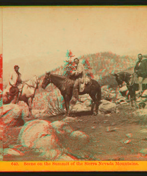 Scene on the Summit of the Sierra Nevada Mountains. 1864?-1905? 1866