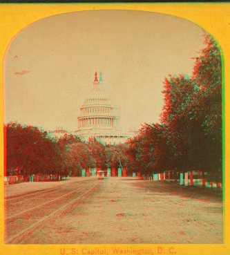 U.S. Capitol. Washington, D.C., from Pennsylvania Ave. 1859?-1905? [1868-ca. 1885]