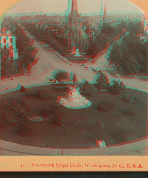 Fourteenth Street Circle, Washington, D.C., U.S.A.. 1865-1920 1865?-1920?