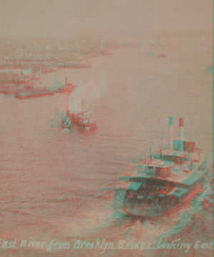 East River from Brooklyn Bridge, looking east. [1858?-1915?]