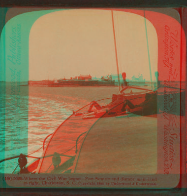 Where the Civil War began - Fort Sumter and distant main land in right, Charleston, S.C. 1861?-1903