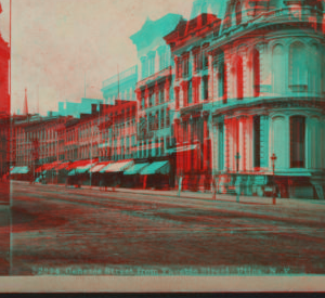 Genesee Street from Fayette Street, Utica, N.Y. [1866?-1900?]