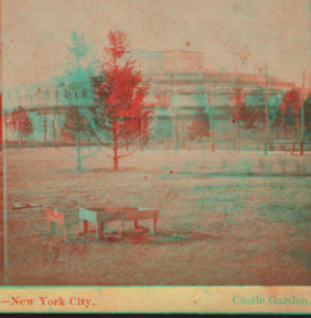 Castle Garden. New York City [view of grounds]. 1865?-1910?