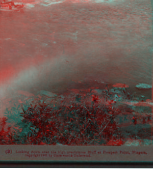 Looking down over the Precipitous Bluff at Prospect Point, Niagara. 1895-1903