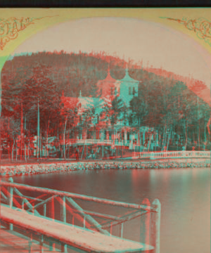 Pearl Point House from Dock, Lake George. [1870?-1885?]