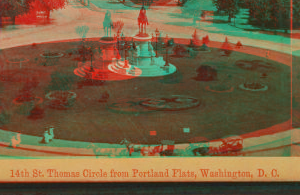 14th. St. Thomas Circle from Portland Flats, Washington, D.C. 1865-1920 1865?-1920?