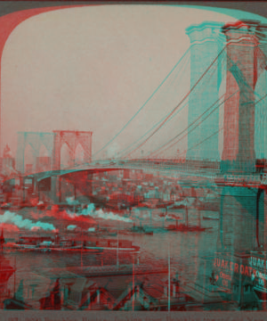 Brooklyn Bridge, looking from Brooklyn toward old New York. c1902 [1867?-1910?]