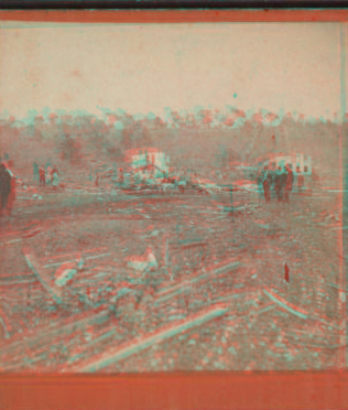 [View of debris littering yards and fields.] 1878