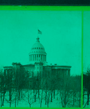 State Capitol, Madison, Wisconsin.  Compliments of the architect, S. V. Shipman. 1870?-1885? [ca. 1869]