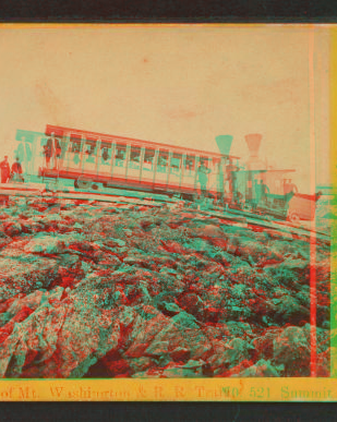 Summit of Mt. Washington and R.R. Train. 1864?-1892?