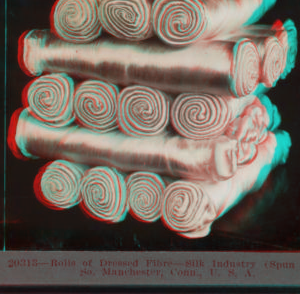 Rolls of dressed fibre. Silk industry (spun silk), South Manchester, Conn., U.S.A. c1914 1914