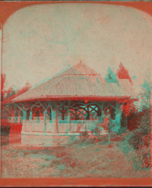 Rustic summer house, Prospect Park, Brooklyn. [1870?-1890?]