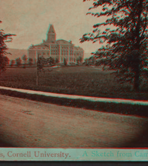 A sketch from campus, Cornell University. [1879?-1883?]