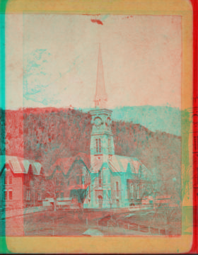 Church and school house at West Rock, Westville, Conn. 1870?-1890?