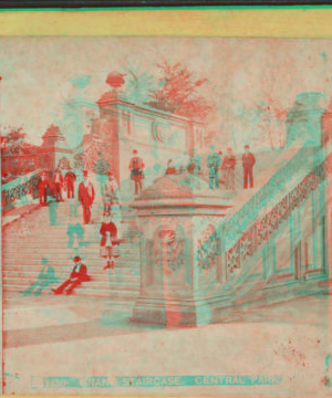 Grand staircase, Central Park. 1860?-1890?