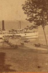 [A steamboat at a landing, Winterport, Maine.] 1868?-1880?