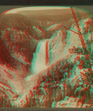 From Pt. Lookout, 1,000 ft. above river, up caÒon to Lower Falls (308 ft.) Yellowstone Park, U.S.A. 1901, 1903, 1904